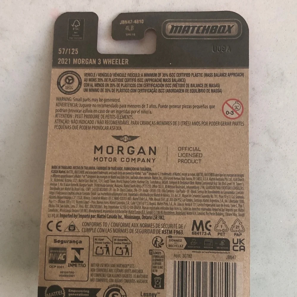 Mattel Matchbox Green Morgan 3 Wheeler